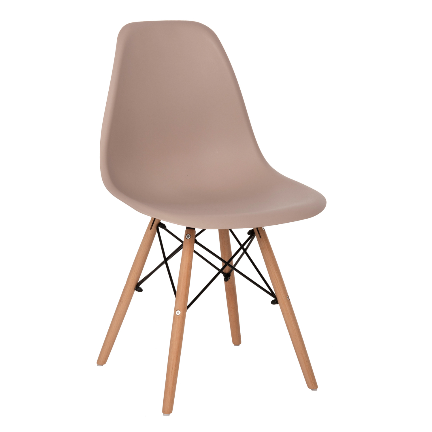 karekla-trapezarias-2tmch-fb9846055-kapo ΚΑΡΕΚΛΑ ΤΡΑΠΕΖΑΡΙΑΣ 2ΤΜΧ TWIST HM8460.55 ΚΑΠΟΥΤΣΙΝΟ PP--ΞΥΛΟ ΟΞΙΑΣ 46x50x82Υεκ. - Image 1