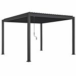 ΒΙΟΚΛΙΜΑΤΙΚΗ ΠΕΡΓΚΟΛΑ ΑΛΟΥΜΙΝΙΟΥ DOMECIL HM6611.01 ΜΕ ΜΕΤΑΛ. ΠΕΡΣΙΔΕΣ--300x300x240Υ