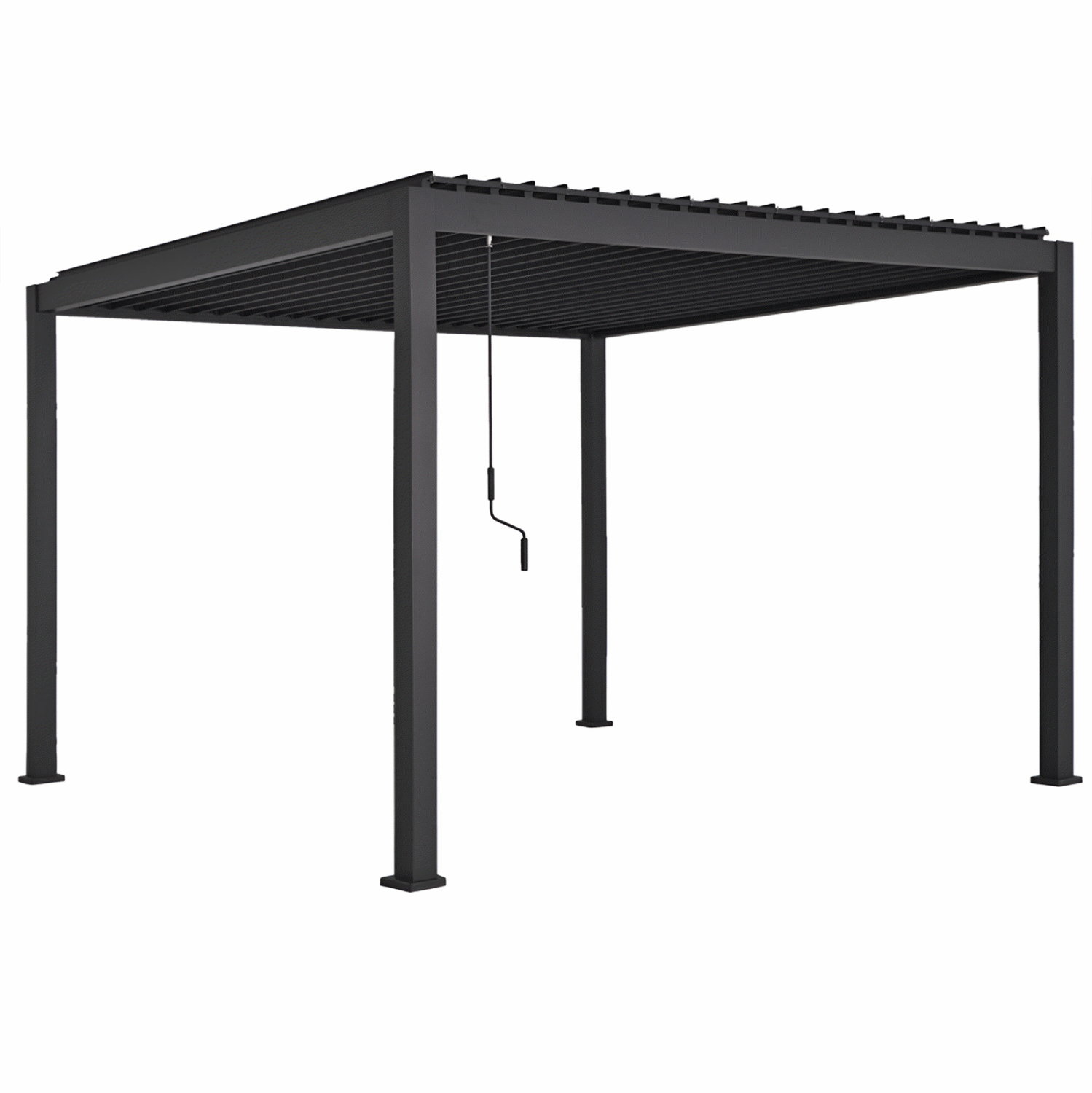 pergkola-kioski-me-metallikes-persides-f ΒΙΟΚΛΙΜΑΤΙΚΗ ΠΕΡΓΚΟΛΑ ΑΛΟΥΜΙΝΙΟΥ DOMECIL HM6611.01 ΜΕ ΜΕΤΑΛ. ΠΕΡΣΙΔΕΣ--300x300x240Υ - Image 1
