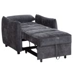 ΠΟΛΥΘΡΟΝΑ-ΚΡΕΒΑΤΙ ORYN HM3307.01 ΓΚΡΙ ΥΦΑΣΜΑ 85x88x78Υεκ. - Image 3