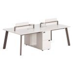ΣΤΑΘΜΟΣ ΕΡΓΑΣΙΑΣ 4 ΘΕΣΕΩΝ NEWLINE HM18277 ΜΕΛΑΜΙΝΗ ΕΚΡΟΥ-ΠΟΔΙΑ ΑΛΟΥΜΙΝΙΟΥ 240x120x75Υ