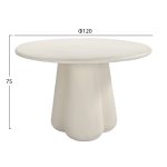 ΤΡΑΠΕΖΙ ΤΡΑΠΕΖΑΡΙΑΣ ΣΤΡΟΓΓΥΛΟ NAYU HM6583.02 ΜΠΕΖ FIBER CEMENT Φ120x75Υεκ - Image 2