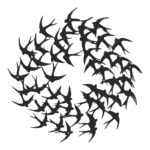 Διακοσμητικό τοίχου Swarm pakooworld μαύρο μεταλλικό Φ50x1,5εκ