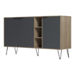 Μπουφές Balain pakoworld sonoma-ανθρακί 142x35.5x83εκ - Image 5