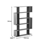 Βιβλιοθήκη Mito pakoworld sonoma - λευκό 108.5x25x161εκ - Image 6