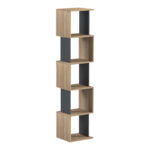 Βιβλιοθήκη Cubik pakoworld sonoma- ανθρακί 35x30x161εκ