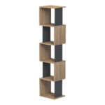 Βιβλιοθήκη Cubik pakoworld sonoma- ανθρακί 35x30x161εκ - Image 3
