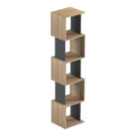 Βιβλιοθήκη Cubik pakoworld sonoma- ανθρακί 35x30x161εκ - Image 4