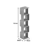 Βιβλιοθήκη Cubik pakoworld sonoma- ανθρακί 35x30x161εκ - Image 6