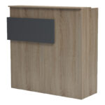 Γραφείο reception Optima pakoworld με led sonoma-ανθρακί 110x40x110εκ - Image 4