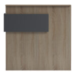 Γραφείο reception Optima pakoworld με led sonoma-ανθρακί 110x40x110εκ - Image 5