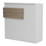 Γραφείο reception Optima pakoworld με led λευκό-sonoma 110x40x110εκ - Image 4