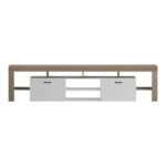 Έπιπλο τηλεόρασης Liner pakoworld sonoma-λευκό 210x40x50εκ - Image 6