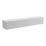 Έπιπλο τηλεόρασης επιτοίχιο με Led Rival pakoworld λευκό 180x35x30εκ - Image 3