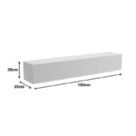 Έπιπλο τηλεόρασης επιτοίχιο με Led Rival pakoworld λευκό 180x35x30εκ - Image 6