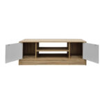 Έπιπλο τηλεόρασης Sasa pakoworld sonoma-λευκό 120x35x41.5εκ - Image 2