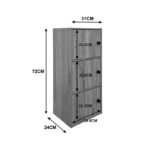 Ντουλάπα-στήλη Wirdia pakoworld ανοιχτό γκρι 30.5x24x71.5εκ - Image 4
