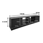Έπιπλο τηλεόρασης Tivia pakoworld sonoma-ανθρακί 180x35x41.5εκ - Image 5
