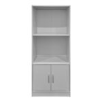 Βιβλιοθήκη Tekaro pakoworld λευκή 60x30x120εκ - Image 3