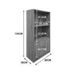 Βιβλιοθήκη Tekaro pakoworld λευκή 60x30x120εκ - Image 4