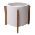 ΓΛΑΣΤΡΑ ΕΣΩΤ.ΧΩΡΟΥ HOFF HM4682.02M FIBER CEMENT ΛΕΥΚΟ-TEAK ΒΑΣΗ Φ40x39Υεκ