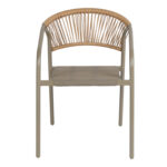 ΠΟΛΥΘΡΟΝΑ HOMAN HM6430.04 ΣΑΜΠΑΝΙ ΜΕΤΑΛΛΟ & TEXTILENE--ΜΠΕΖ P.E.RATTAN 53x58x75Υεκ - Image 3