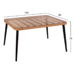 ΣΕΤ 5ΤΜΧ ALLEGRA WICKER ΜΕ ΤΡΑΠΕΖΙ 140X80Χ78Υ ΜΠΕΖ & ΜΑΥΡΟ ΧΡΩΜΑ HM10491 - Image 2