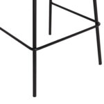 ΣΚΑΜΠΟ ΜΠΑΡ VINCENT HM9298.24 ΜΕΣΑΙΟΥ ΥΨΟΥΣ-ΜΑΥΡΟ ΥΦΑΣΜΑ-ΜΕΤΑΛΛΙΚΑ ΠΟΔΙΑ 43x50x92,5Υεκ - Image 9