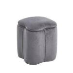 FIONA ΣΚΑΜΠΟ VELVET GREY ΜΕ ΑΠΟΘ. ΧΩΡΟ 30X30X34εκ.