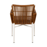 Πολυθρόνα Κήπου ArteLibre BLUENILE Λευκό/Καφέ Αλουμίνιο/Rattan 49x42x81cm - Image 4