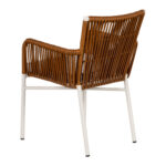 Πολυθρόνα Κήπου ArteLibre BLUENILE Λευκό/Καφέ Αλουμίνιο/Rattan 49x42x81cm - Image 5