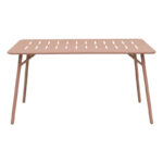 Τραπεζαρία Moraja Deraby Ι pakoworld σετ 5τεμ terracotta μέταλλο 140x80x72εκ - Image 4
