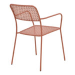Τραπεζαρία Moraja Federal pakoworld σετ 3τεμ terracotta μέταλλο 70x70x73εκ - Image 6
