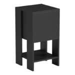Κομοδίνο Reppo pakoworld μαύρο 30x30x55εκ