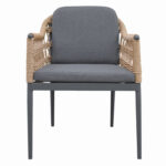 ΠΟΛΥΘΡΟΝΑ BOXER HM6556.01 ΑΛΟΥΜΙΝΙΟ & OLEFIN ΓΚΡΙ-TWIST WICKER 58x60x80Yεκ