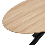Τραπέζι Makrey pakoworld sonoma mdf- μαύρα μεταλλικά πόδια 160x90x75εκ - Image 3