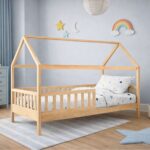 DREAM τ.Montessori Παιδικό Κρεβάτι με Στρώμα 90x190/19cm, Ξύλο Πεύκου Απόχρωση Φυσικό - Image 2