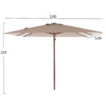 ΟΜΠΡΕΛΑ ΕΠΑΓΓΕΛΜΑΤΙΚΗ GLADELL 3X3m HM6604.02 ΜΠΕΖ ΠΑΝΙ-HEAT TRANSFER ΑΛΟΥΜΙΝΙΟ - Image 3