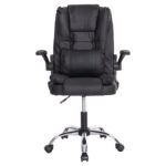 ΚΑΡΕΚΛΑ ΓΡΑΦΕΙΟΥ CANAN HM1201 ΜΑΥΡO PVC-ΒΑΣΗ ΧΡΩΜΙΟΥ 66x61x105Υεκ. - Image 13
