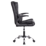 ΚΑΡΕΚΛΑ ΓΡΑΦΕΙΟΥ CANAN HM1201 ΜΑΥΡO PVC-ΒΑΣΗ ΧΡΩΜΙΟΥ 66x61x105Υεκ. - Image 14