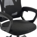 ΚΑΡΕΚΛΑ ΓΡΑΦΕΙΟΥ FRANTIC HM1224.01 ΜΑΥΡO MESH & ΠΟΛΥΠΡΟΠΥΛΕΝΙΟ 60x60x134Υεκ - Image 8