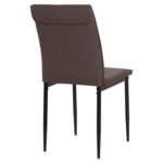 ΚΑΡΕΚΛΑ ΤΡΑΠΕΖΑΡΙΑΣ PERKY HM18347.03 ΚΑΦΕ ΥΦΑΣΜΑ-ΜΕΤΑΛ. ΠΟΔΙΑ ΜΑΥΡΑ 44x60x87Υεκ - Image 5