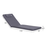 ΜΑΞΙΛΑΡΙ ΞΑΠΛΩΣΤΡΑΣ ΜΕ ΠΡΟΣΚΕΦΑΛΟ SIFNOS HM11234.15T TEXTILENE 600g/m2 2x1-ΜΑΥΡΟ - Image 2