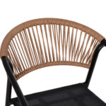 ΠΟΛΥΘΡΟΝΑ HOMAN HM6430.03 ΜΑΥΡΟ ΜΕΤΑΛΛΟ & TEXTILENE--ΜΠΕΖ P.E.RATTAN 53x58x75Υεκ - Image 7