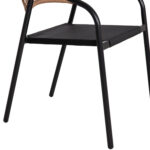 ΠΟΛΥΘΡΟΝΑ HOMAN HM6430.03 ΜΑΥΡΟ ΜΕΤΑΛΛΟ & TEXTILENE--ΜΠΕΖ P.E.RATTAN 53x58x75Υεκ - Image 9