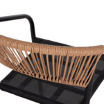 ΠΟΛΥΘΡΟΝΑ HOMAN HM6430.03 ΜΑΥΡΟ ΜΕΤΑΛΛΟ & TEXTILENE--ΜΠΕΖ P.E.RATTAN 53x58x75Υεκ - Image 10