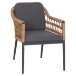 ΠΟΛΥΘΡΟΝΑ BOXER HM6556.01 ΑΛΟΥΜΙΝΙΟ & OLEFIN ΓΚΡΙ-TWIST WICKER 58x60x80Yεκ - Image 4