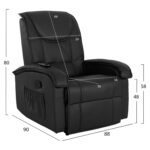 ΠΟΛΥΘΡΟΝΑ RELAX ΜΕ ΜΗΧΑΝΙΣΜΟ MASSAGE ROCCA HM0026.02 PU ΕΚΡΟΥ 80x96x97 εκ. - Image 7