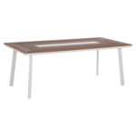 ΤΡΑΠΕΖΙ ΑΛΟΥΜΙΝΙΟΥ TABER HM5131.11 ΛΕΥΚΟ ΜΕ POLYWOOD TOP 200x100x75Υεκ - Image 3