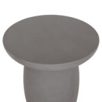 ΤΡΑΠΕΖΙ ΒΟΗΘΗΤΙΚΟ ΣΤΡΟΓΓΥΛΟ HIKARI HM6593.01 ΓΚΡΙ FIBER CEMENT Φ46x48Υεκ. - Image 7